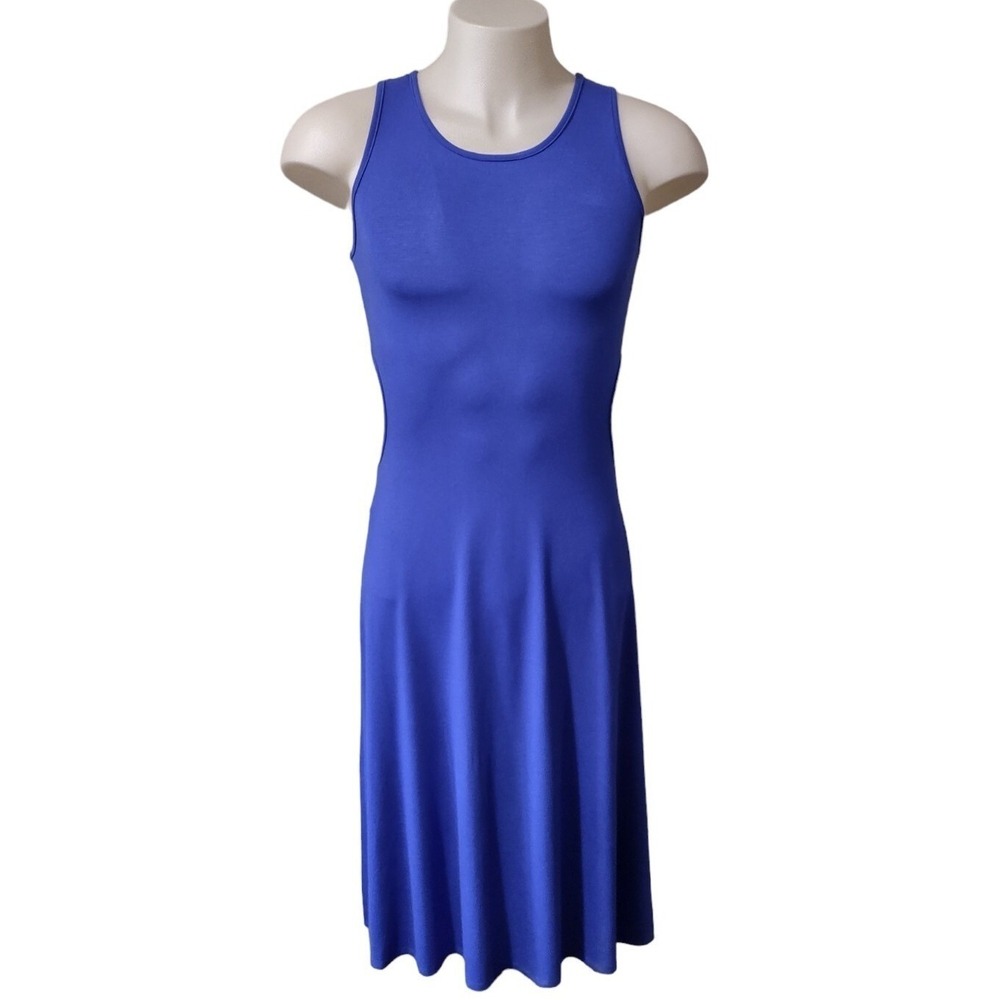 See You Monday LA Women's‎ XL Long Maxi Dress Open Sides Waist Blue Sleeveless